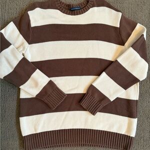 BRIANNA COTTON THICK STRIPE SWEATER